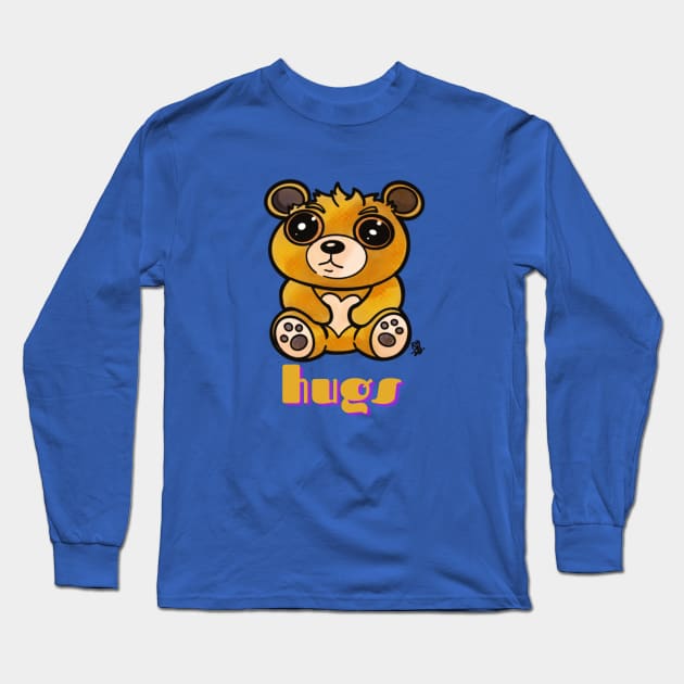 Kawaii Teddy Bear -  Hugs Long Sleeve T-Shirt by Alt World Studios